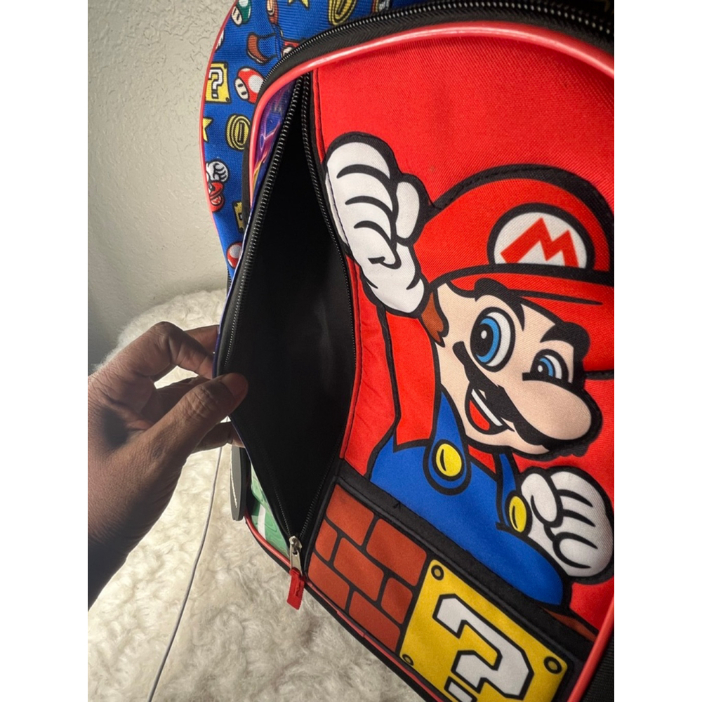 Bioworld Super Mario 16” Kids Backpack Multicolor Unisex - Picture 7 of 9